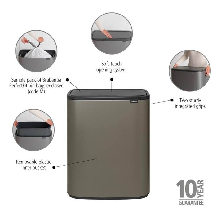Touch Bin Bo 60L platinum - 4