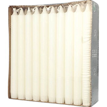 Kronljus 24cm Stearin vit 30st