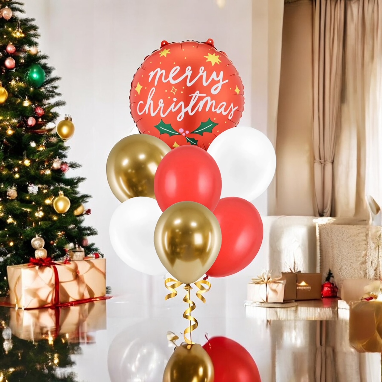 Ballongbukett - "Merry Christmas"