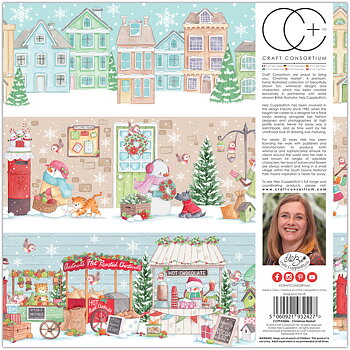 Craft Consortium-Christmas Market 12x12 Inch Paper Pad 30 ark