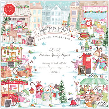 Craft Consortium-Christmas Market 12x12 Inch Paper Pad 30 ark