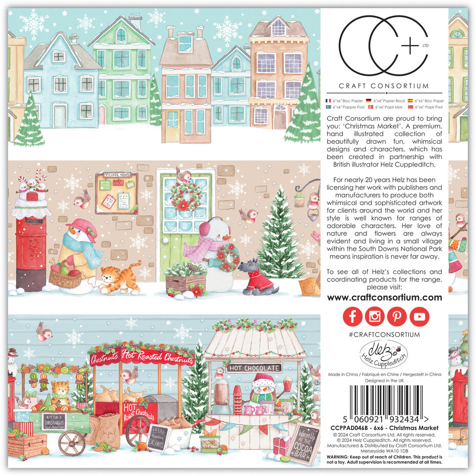 Craft Consortium-Christmas Market 6x6 Inch Paper Pad - 2