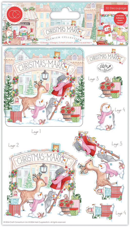Craft Consortium-Christmas Market 3D Decoupage 