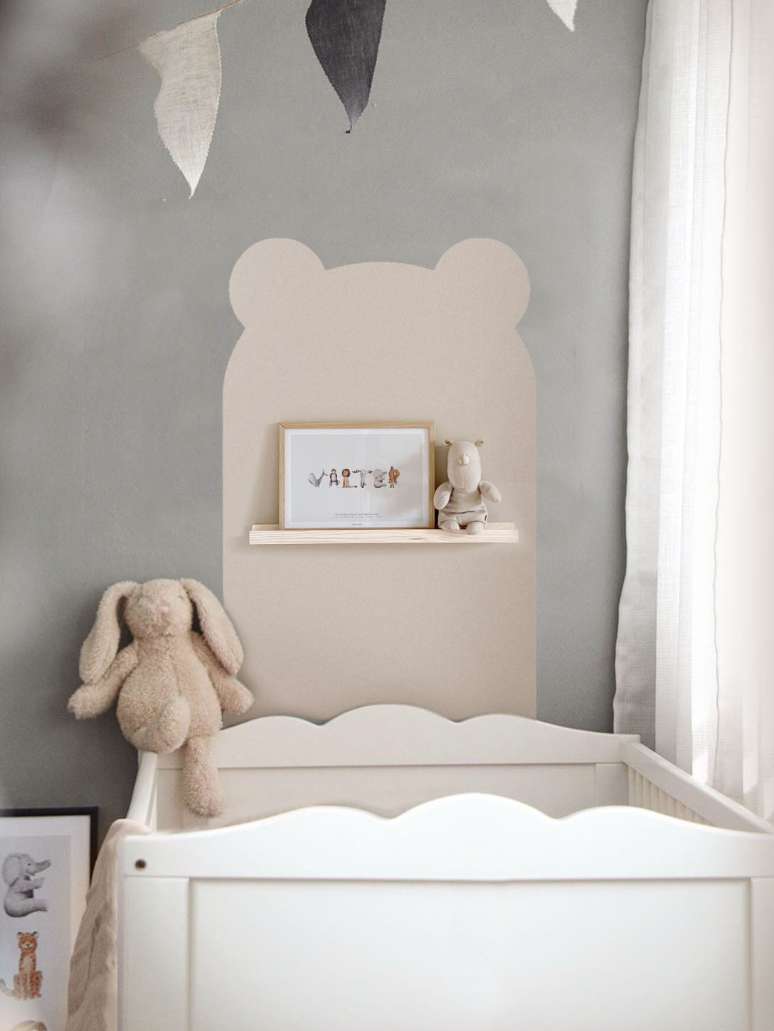 Schablon för vägg - Teddy