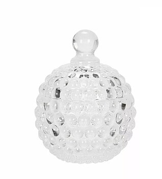 Bonbonjär söt karamellskål i glas shabby chic lantlig stil
