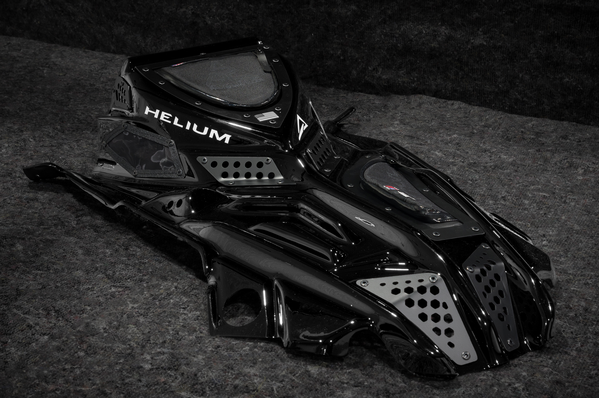 Skinz Heliumhuv Polaris Matryx (Fäste för 7S Display ingår) - Blank Svart