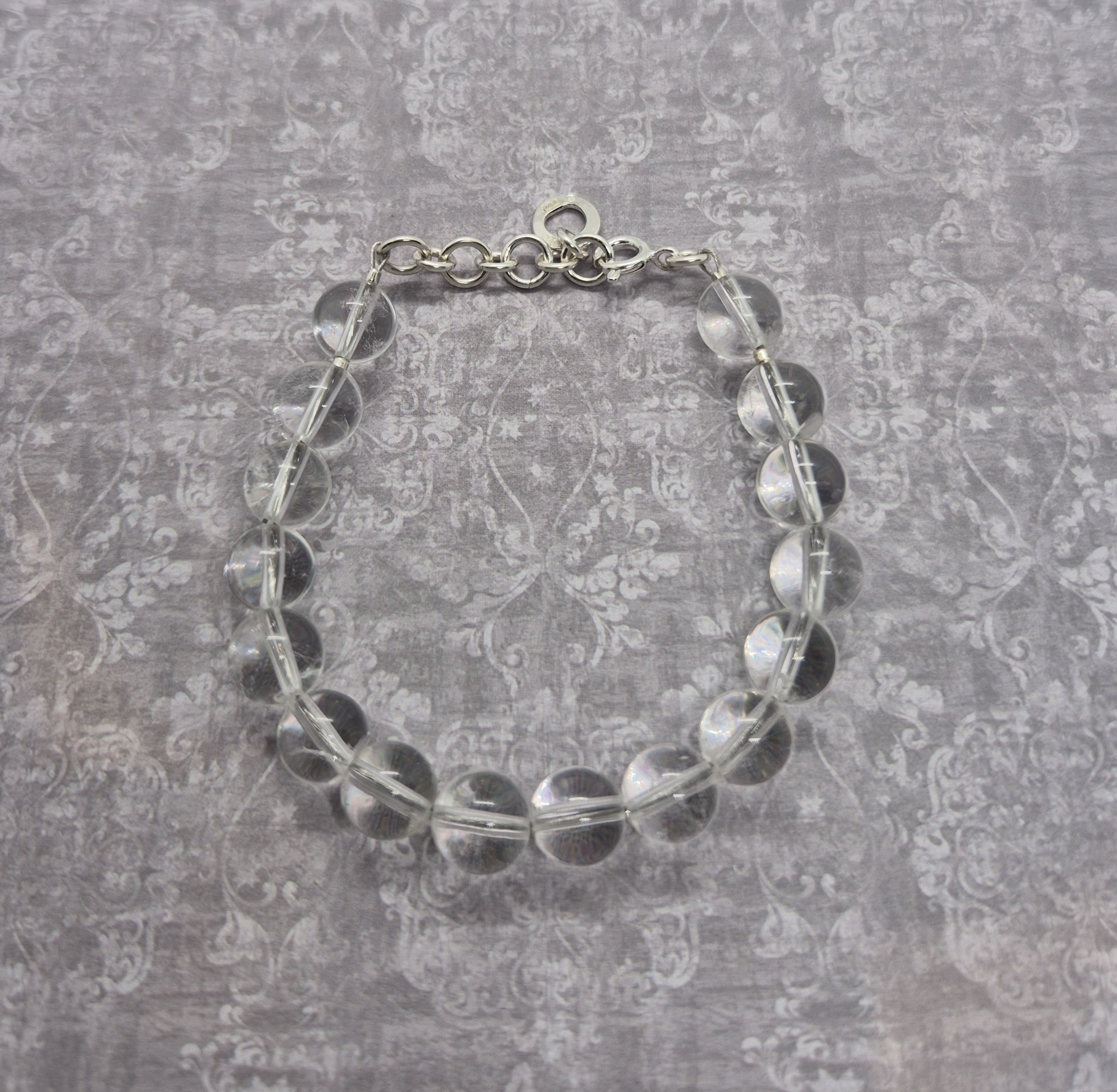 Armband, Bergkristall 8 mm - 925 Sterling Silver