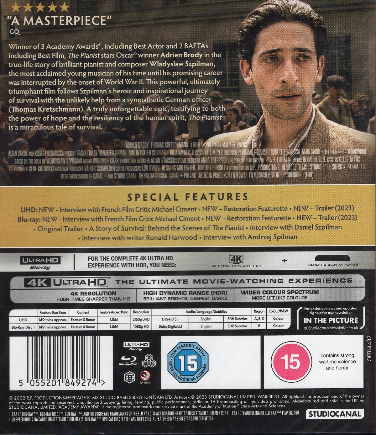 The Pianist (ej svensk text) (4K Ultra HD + Blu-ray) - 2