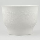 Gunvor Olin-Grönqvist (Suvi 1981) White Flowerpot with Flower Relief 17 cm (2)