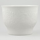 グンヴァル・オリン・グラングヴィスト  Suviシリーズ  白いフラワーポット  花のレリーフ装飾  17cm  1981年  (2)