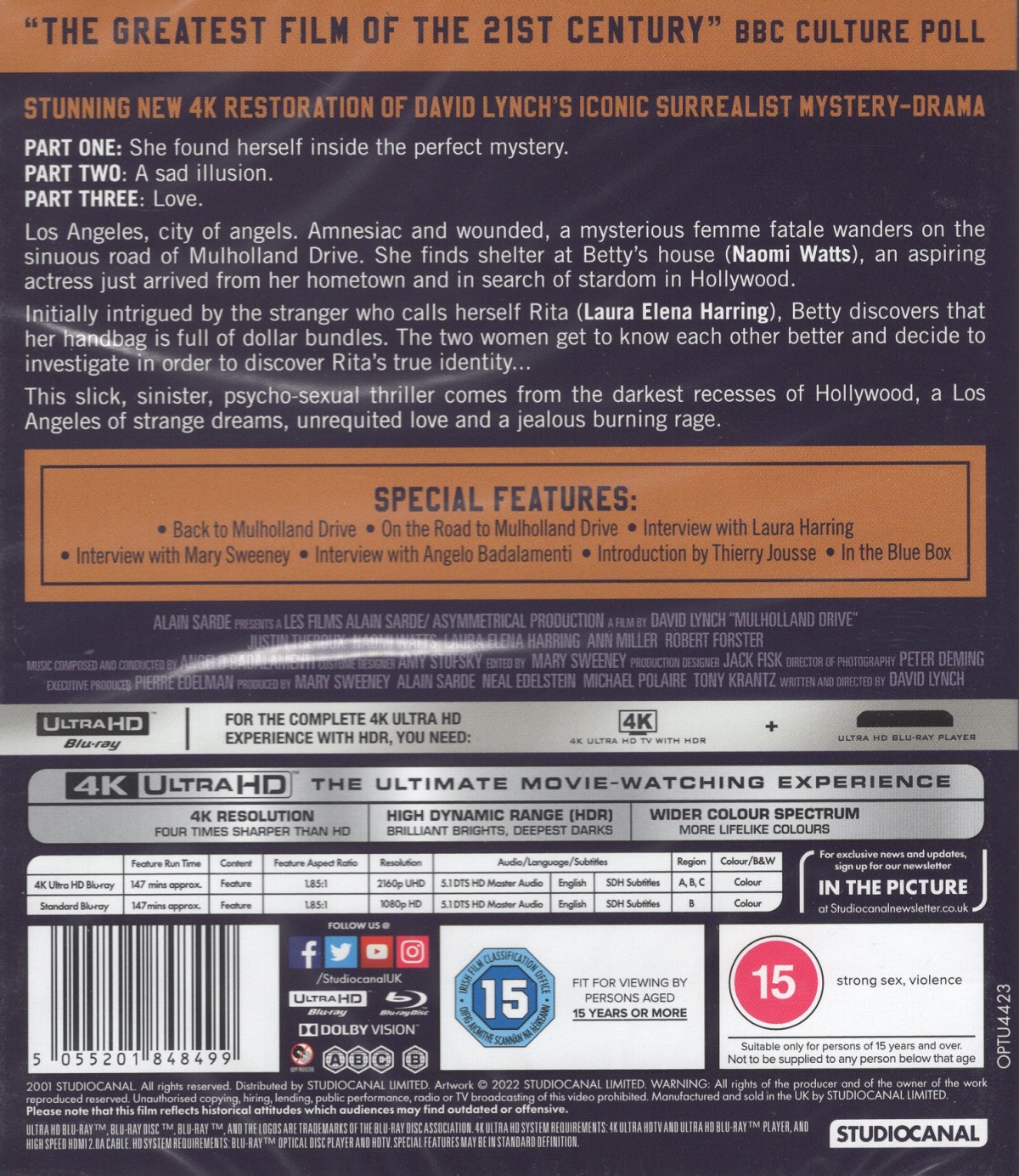 Mulholland Drive (ej svensk text) (4K Ultra HD + Blu-ray) - 2