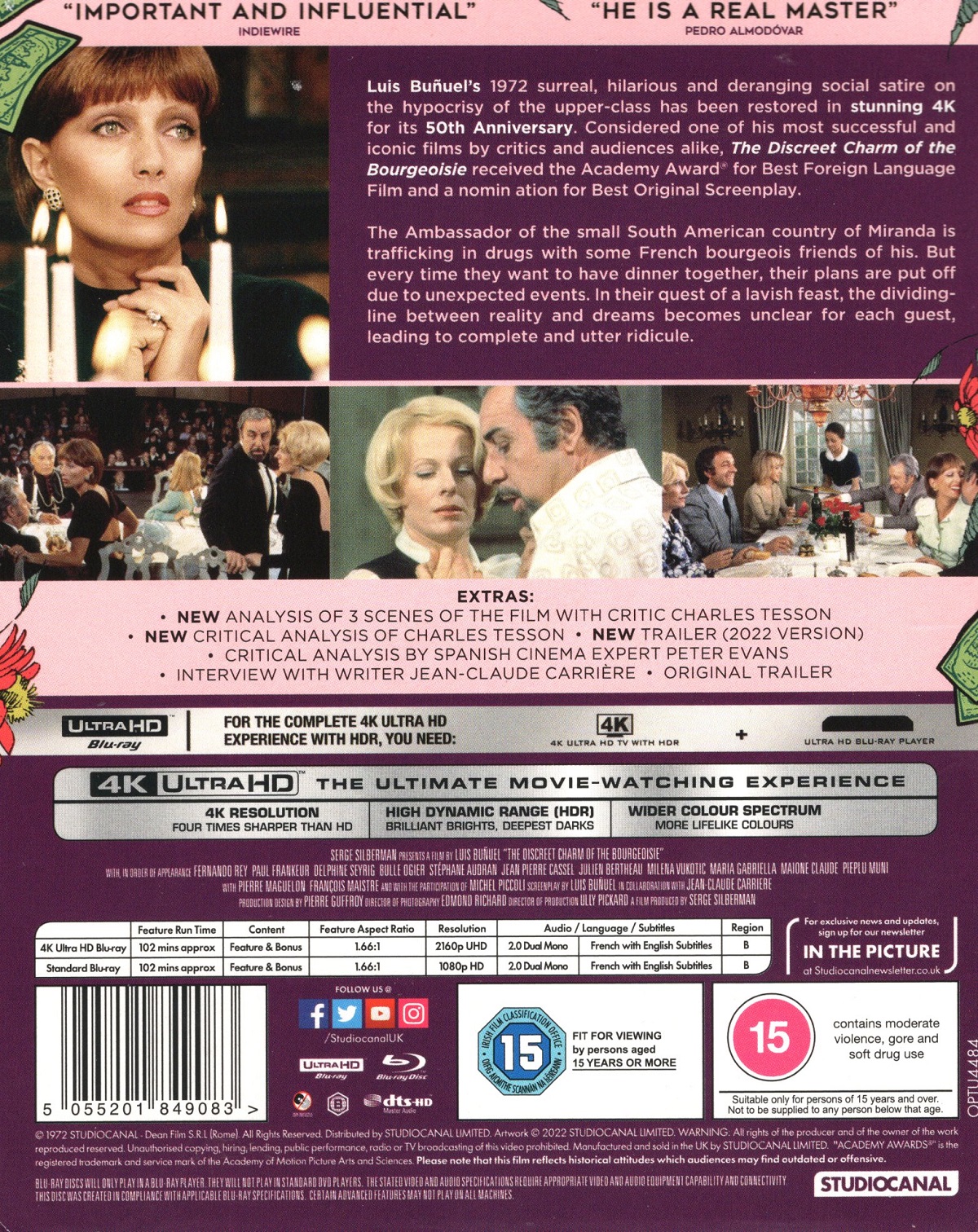 Discreet Charm of the Bourgeoisie (ej svensk text) (4K Ultra HD + Blu-ray) - 2