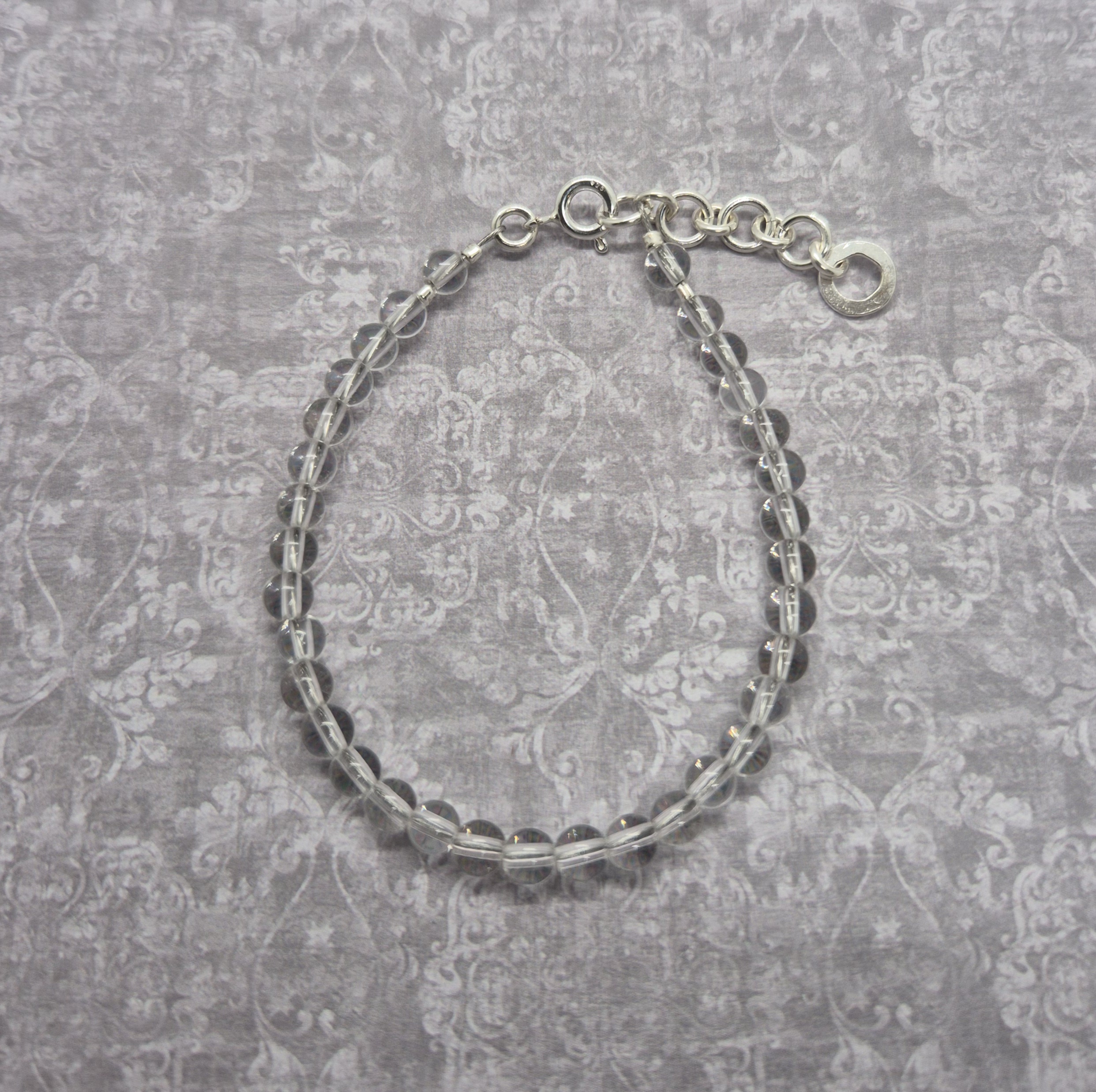 Armband, Bergkristall 4 mm - 925 Sterling Silver
