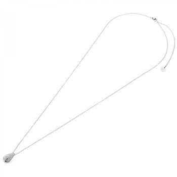 Bud to Rose Halsband Drop Crystal Silver