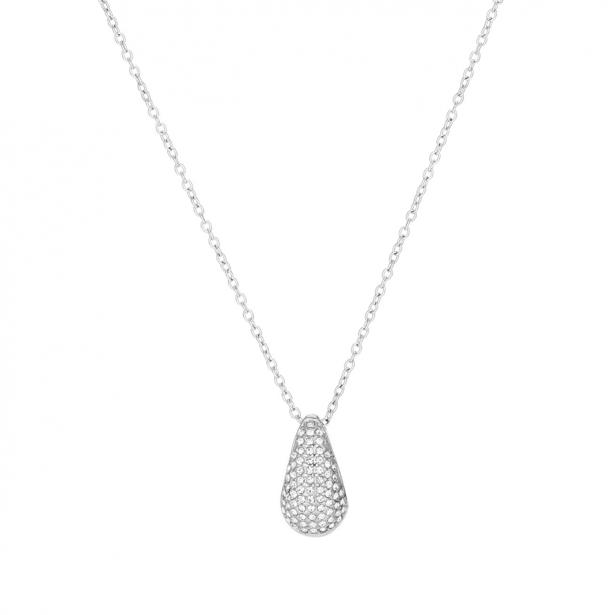 Bud to Rose Halsband Drop Crystal Silver