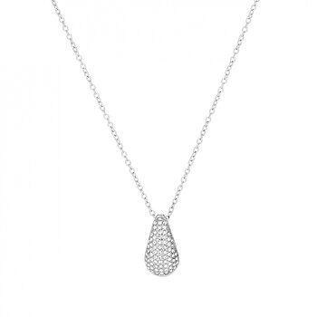 Bud to Rose Halsband Drop Crystal Silver