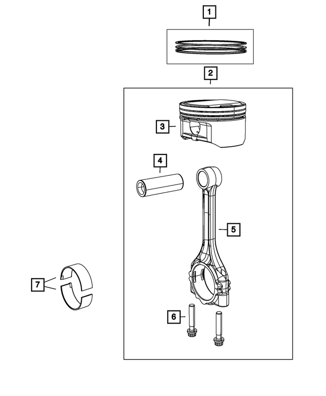 Connecting Rod Bearing Kit - Mopar (68362046AA) - 4