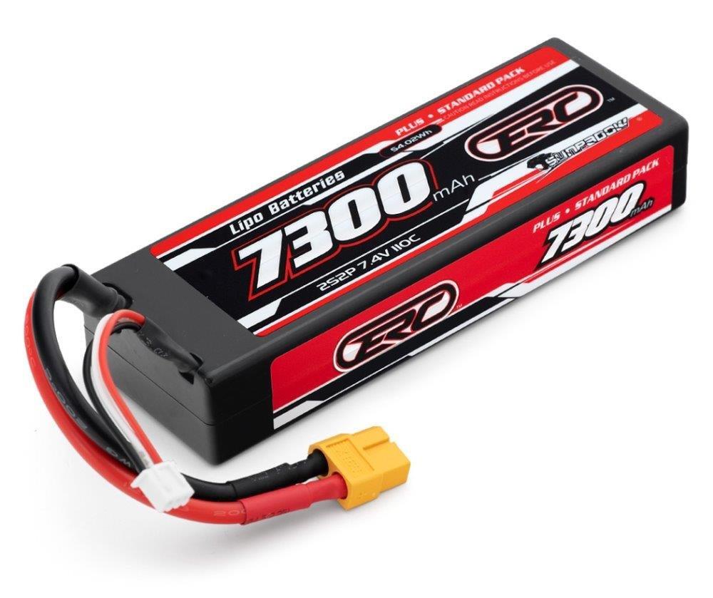 SUNPADOW Li-Po Batteri 2S 7,4V 7300mAh 110C Hard XT60-Kontakt