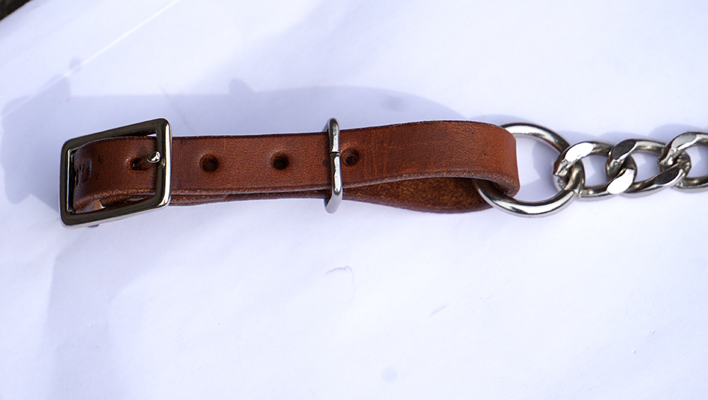 Curbstrap chain/leather Lakota, russet/havanna - 3