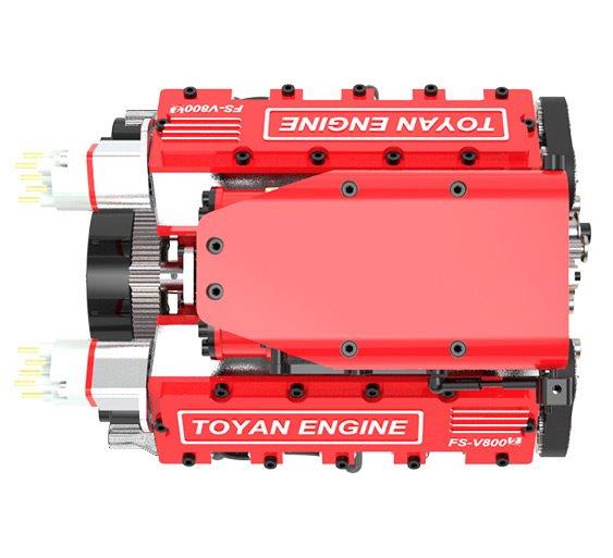 TOYAN ENGINE FS-V800GCS 8-Cyl Metanolmotor 4-Takt Byggsats - 4