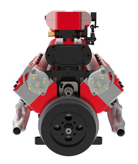 TOYAN ENGINE FS-V800GCS 8-Cyl Metanolmotor 4-Takt Byggsats - 3
