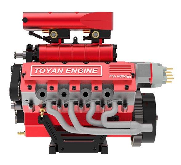 TOYAN ENGINE FS-V800GCS 8-Cyl Metanolmotor 4-Takt Byggsats - 2