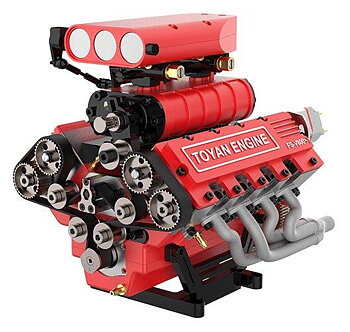 TOYAN ENGINE FS-V800GCS 8-Cyl Metanolmotor 4-Takt Byggsats