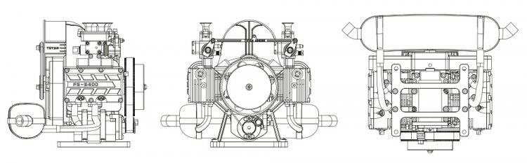 TOYAN ENGINE FS-V800GCS 8-Cyl Metanolmotor 4-Takt Byggsats - 6