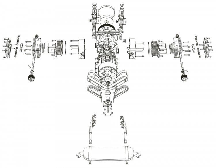 TOYAN ENGINE FS-V800GCS 8-Cyl Metanolmotor 4-Takt Byggsats - 4