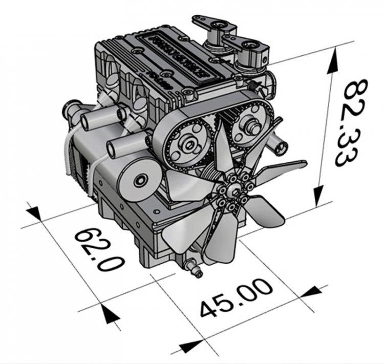 TOYAN ENGINE FS-L200AC 2-Cyl Metanolmotor 4-Takt Byggsats - 5
