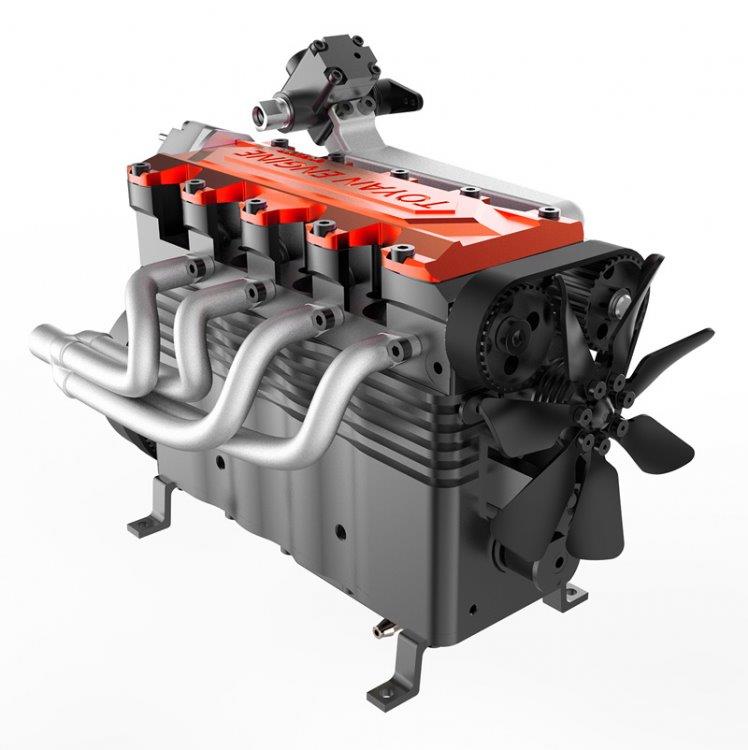 TOYAN ENGINE FS-L400BGC 4-Cyl Metanolmotor 4-Takt Byggsats - 3