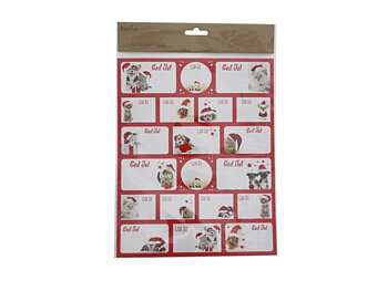 Juladresslapp Hund & Katt 40-pack
