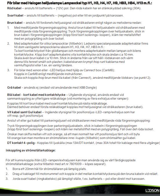 Reläkabelsats Connect 3 x 4-pol DT - XBB Dongle tillbehör  - 3