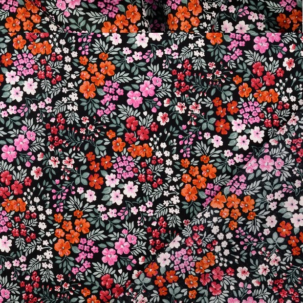 Blommig Poplin - 2