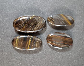 Tigerjärn Cabochon, Oval form   - AA+kvalitet - 4st