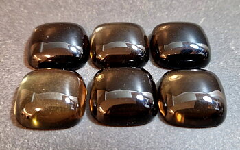 Fyrkantig Rökkvarts Cabochon