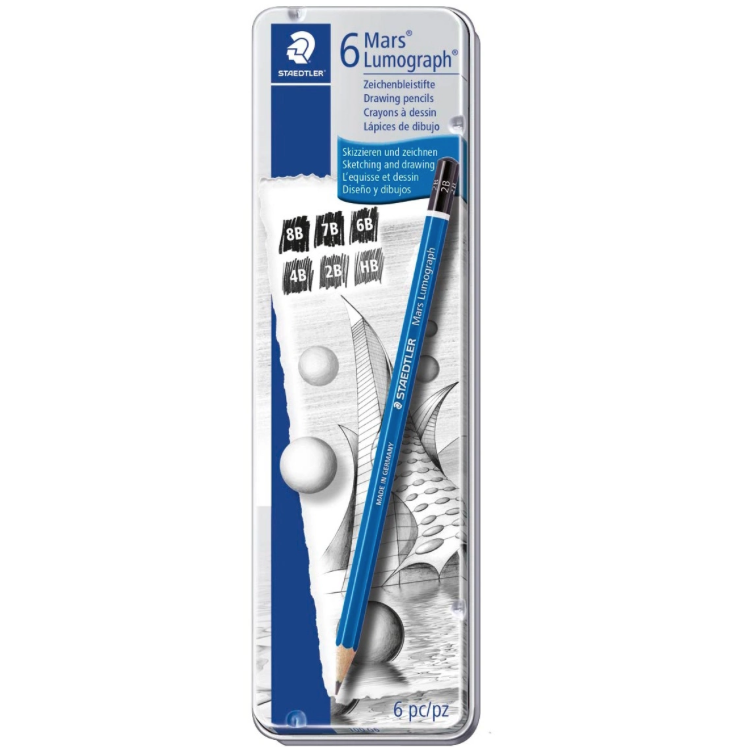 Rit- och skissblyertspennor 6-pack - Staedtler