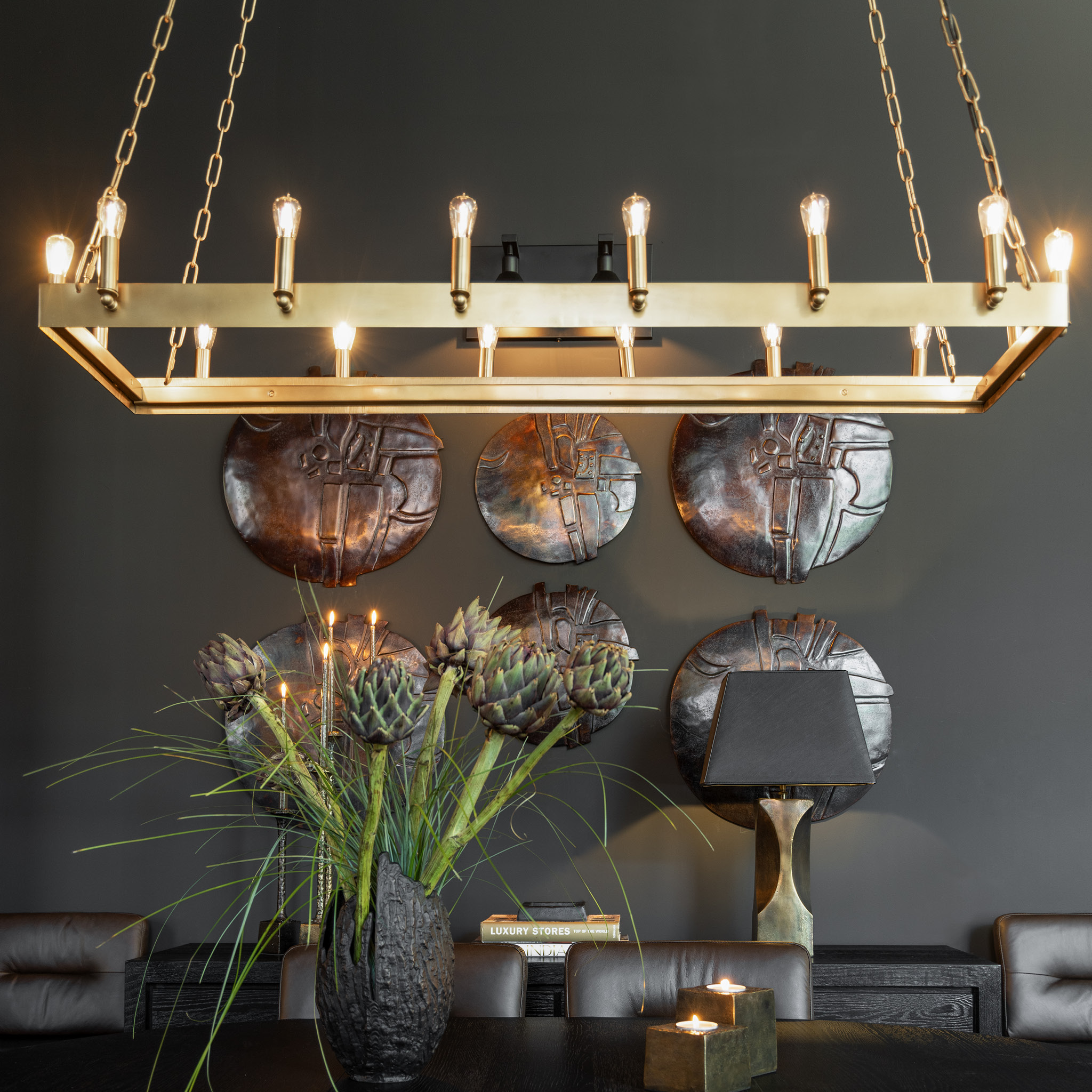 Crown Old brass ceiling light - 3