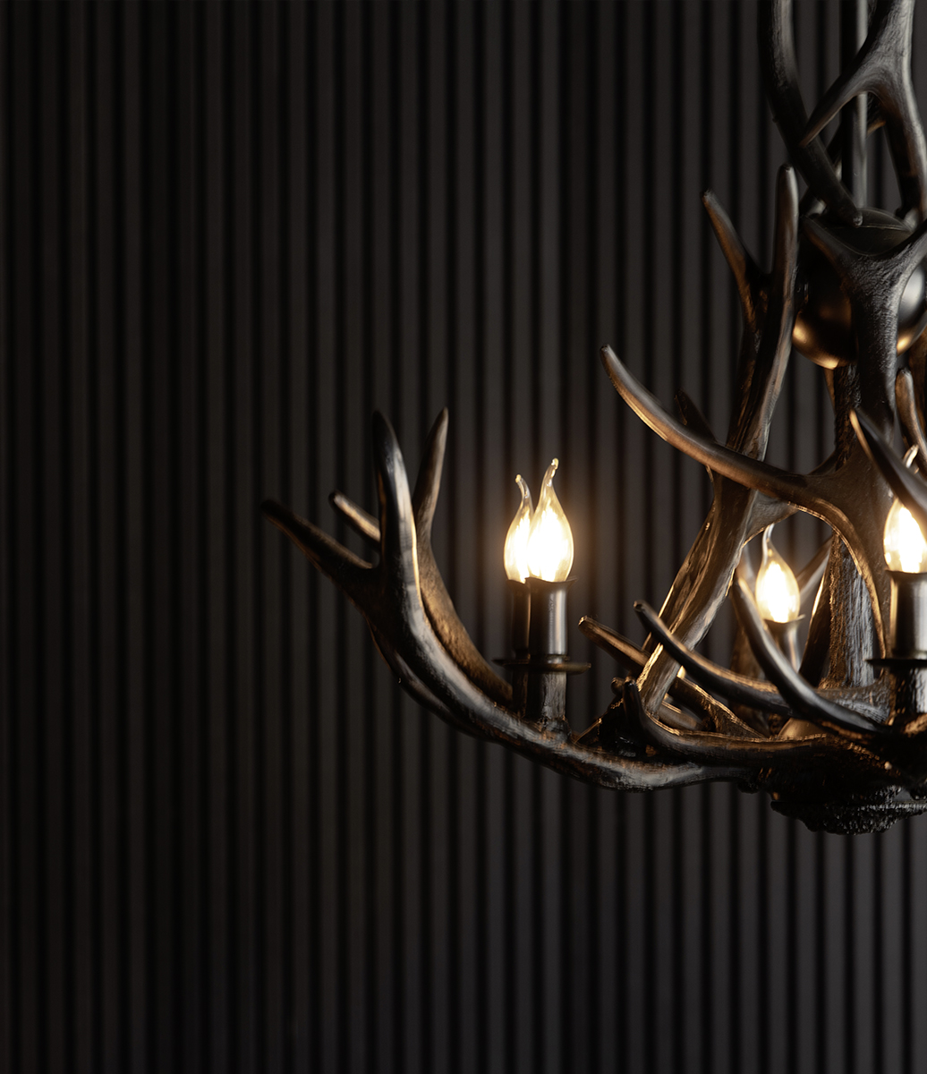 Ceiling light Antler Black S - 2