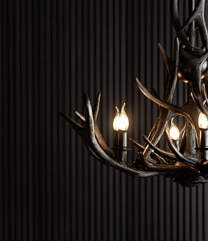 Ceiling light Antler Black S - 2