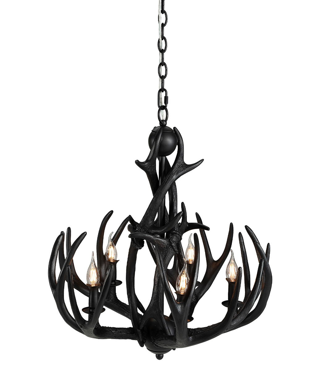 ANTLER SMALL CHANDELIER SVART