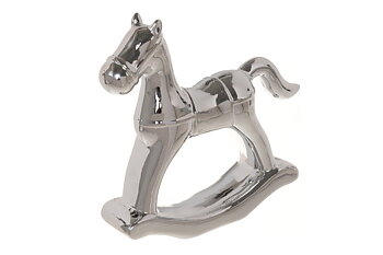 Gunghäst silverfärgad
