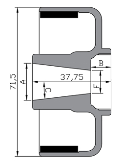 Flywheel HPI 210 Sachs "Big cone" 1:7,5 - 2
