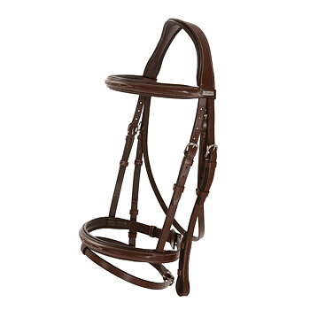 Lippo Bridle Selected Fancy Slim - Oakbark/Silver Buckles