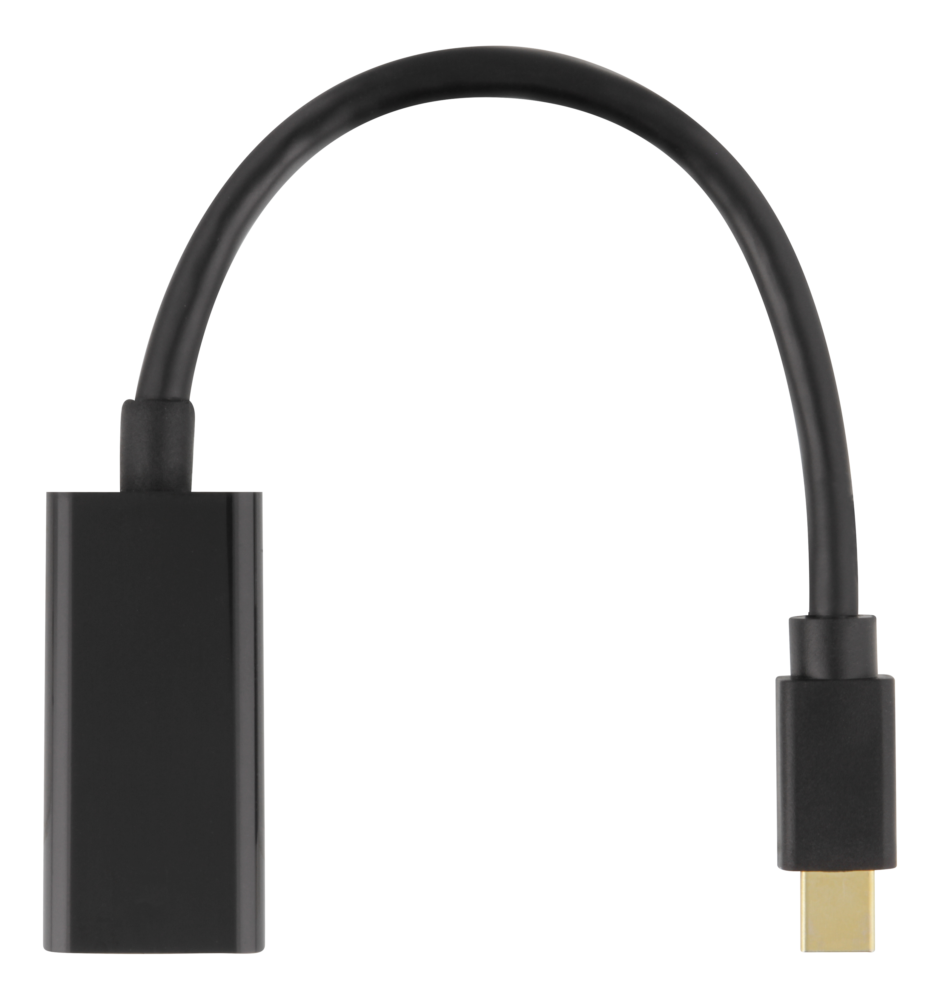 Deltaco Mini DisplayPort till HDMI adapter, 4K 60Hz, 0,2m, svart - 2
