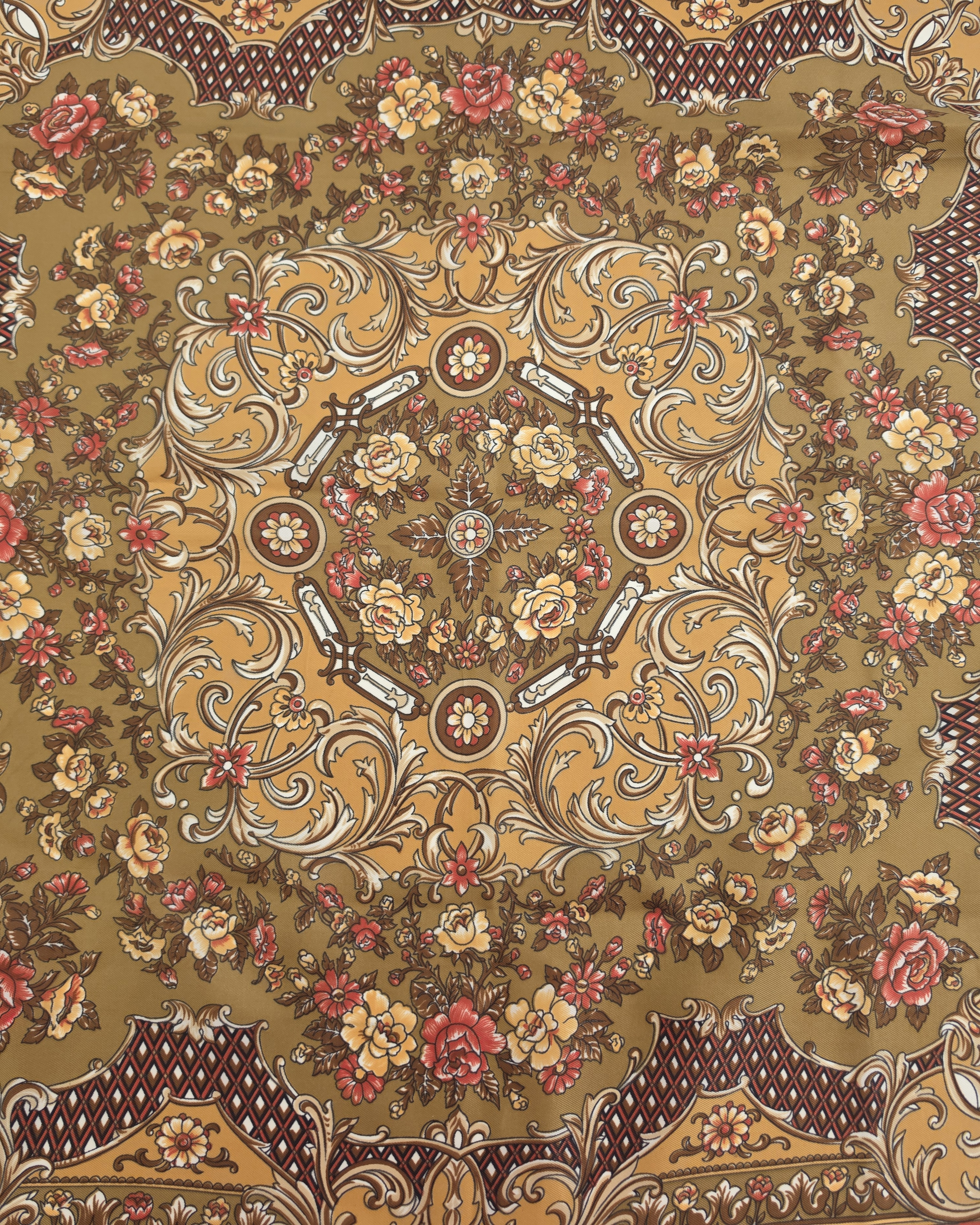 Scarf, mönstrad brun nougat, Secondhand  - 5