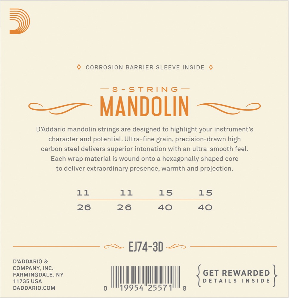 D'Addario EJ74-3D - 2