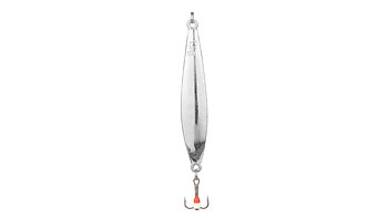 Silver vertical pike for ice fishing for large and very large perch. 65mm long and 12g is a perfect size for ice fishing