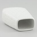 Gunnar Nylund (Domino 1960s) White Vase with Geometric Relief 20 cm (2)