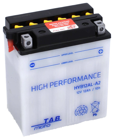 TAB Mp-Akku YB12AL-A2 / YB12AL-A / HYB12AL-A2 12V 12Ah 135A